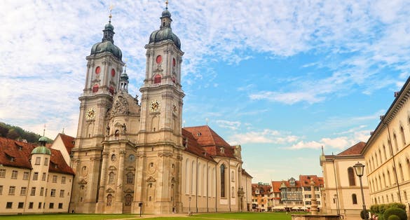 photo of  view of St. Gallen Cathedral is a Roman Catholic church in the city of St. Gallen, Switzerland.