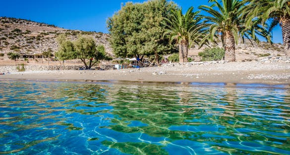 Photo of emerald beaches of Naxos, Greece.