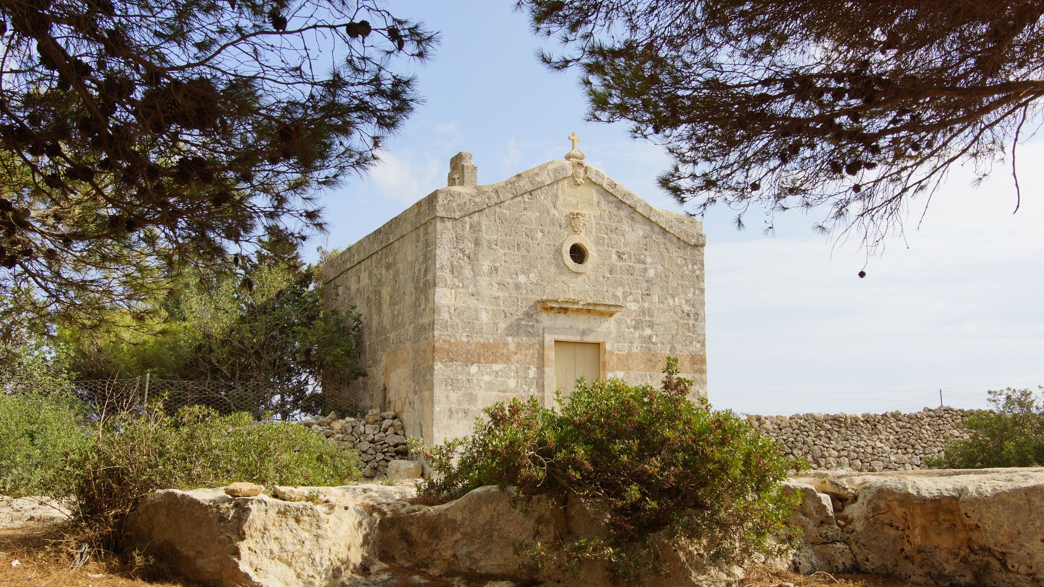 Сhapel of Saint Nicholas and Saint Lucia near Verdala Palace. Malta.