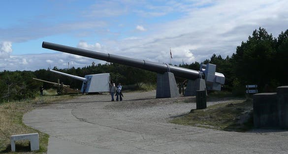 Photo of Hanstholm fortress that was a large coastal fortification, built by Nazi Germany at Hanstholm in north-western Denmark during World War II.