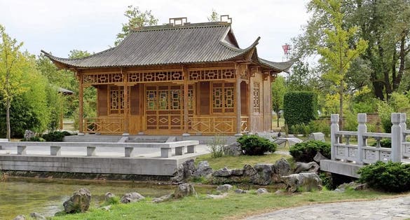 photo of view of IGA Park,Rostock Germany.