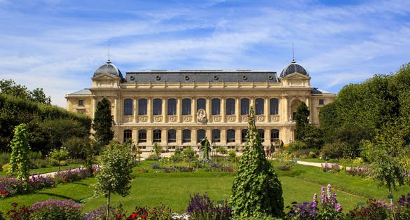 photo of the beautiful Jardin des Plantes at morning in Paris is the main botanical garden in France.