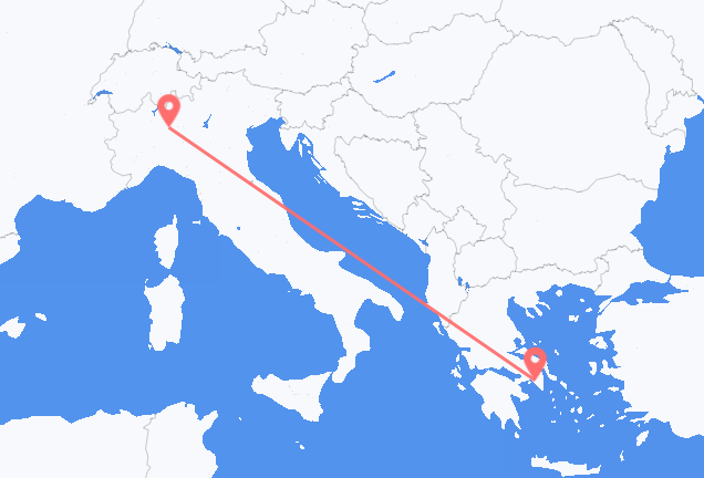 Athens to Milan