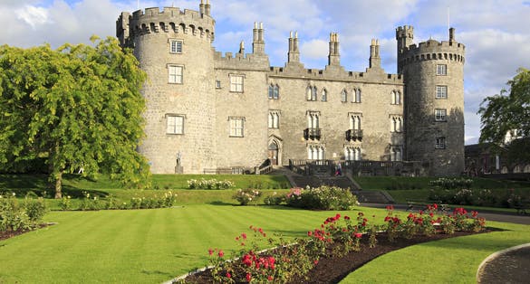 photo off view of Kilkenny Castle. Historic landmark in the town of Kilkenny in Ireland.