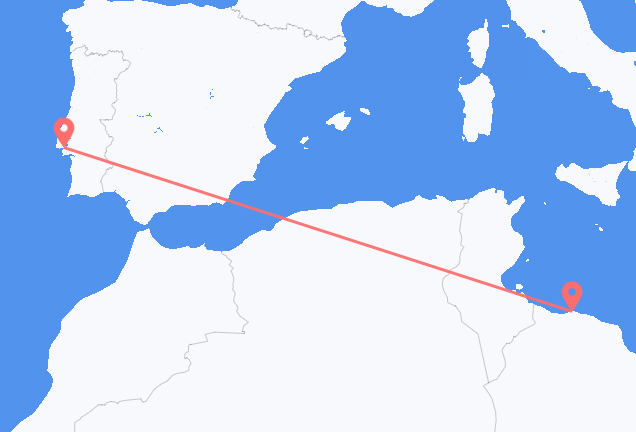 Tripoli to Lisbon