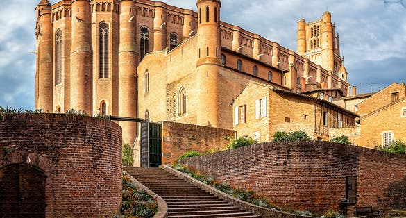 Cathedral Basilica of Saint Cecilia, claimed to be the largest brick building in the world, itÃ¢??s located in Albi, Tarn region, Midi Pyrenees, France