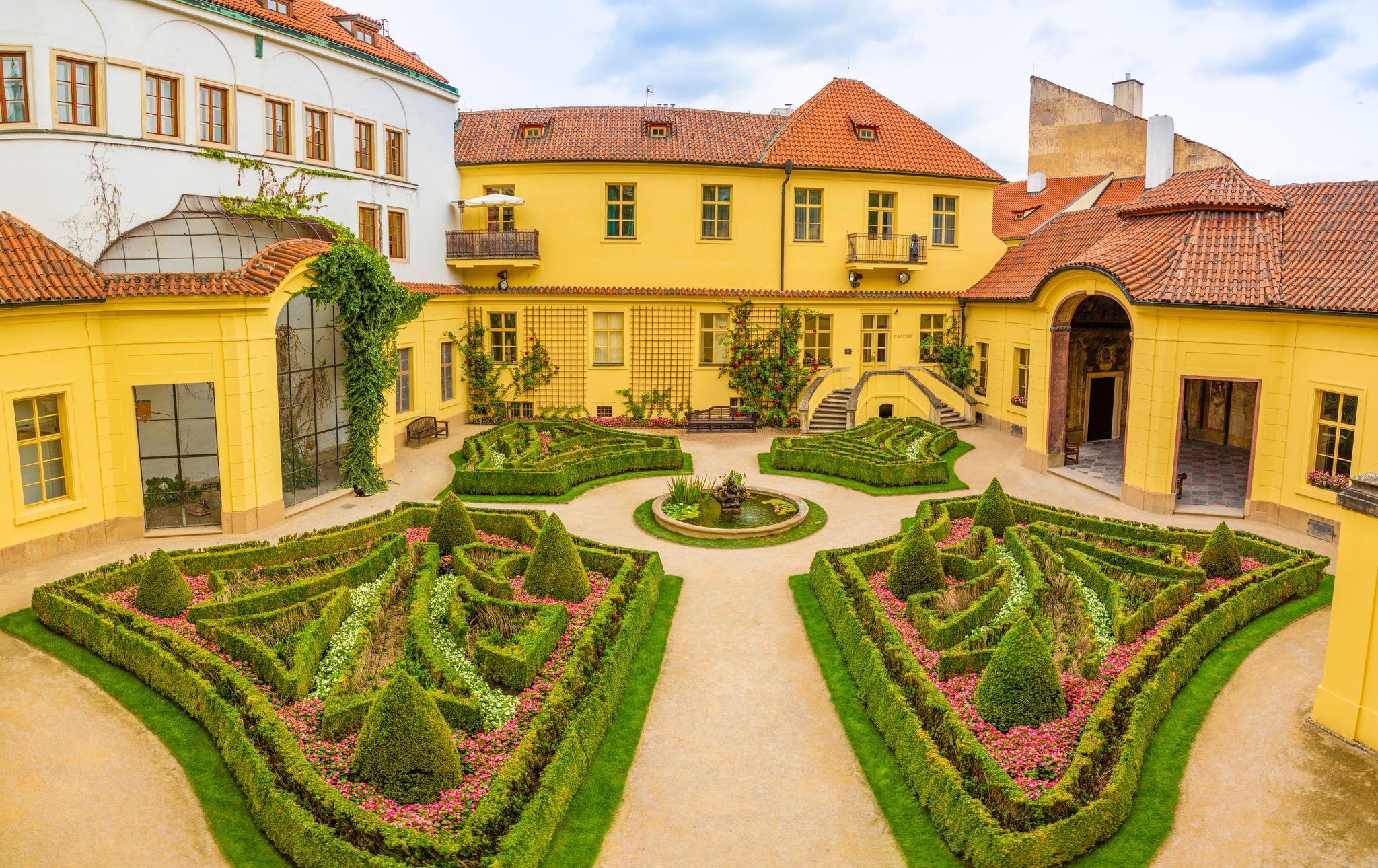 Photo of Vrtba garden or Vrtbovska zahrada in old town of Prague in Czech Republic.