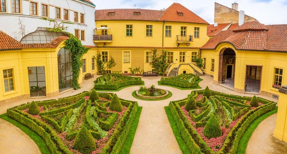 Photo of Vrtba garden or Vrtbovska zahrada in old town of Prague in Czech Republic.