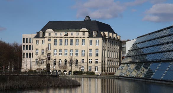 Photo of building behind the labor court in Gelsenkirchen, Germany.