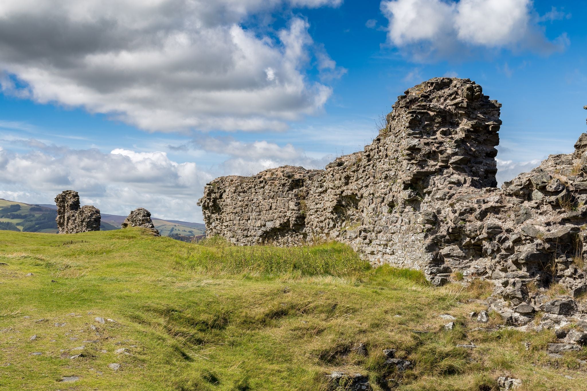 Photo of the remains of Castell Dinas Bran near Llangollen, Denbighshire, Wales, UK.