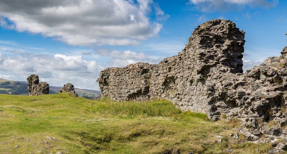 Photo of the remains of Castell Dinas Bran near Llangollen, Denbighshire, Wales, UK.