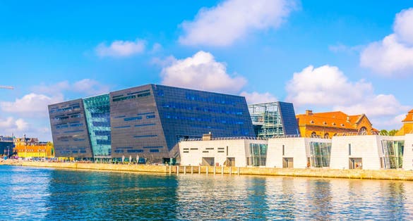 the Royal Library of Copenhagen in denmark, also known as The Black Diamond.