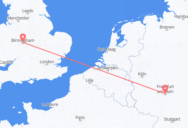 Birmingham to Frankfurt