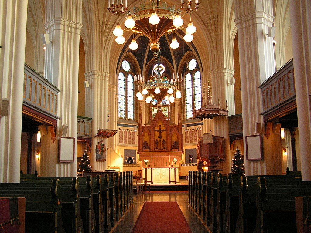 photo of inside Umeå City Church in Umeå, Sweden.