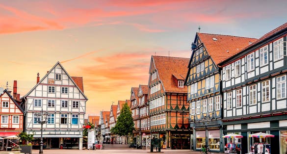 Photo of old city of Celle, Lower Saxony, Germany.