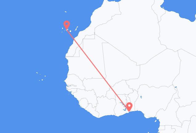 Lomé to Tenerife