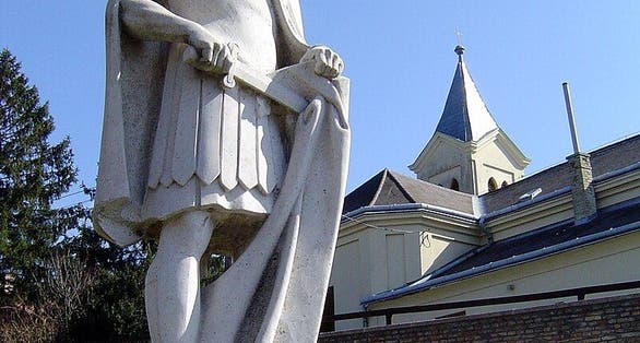 photo of view ofStatue of Szent Márton Pannonhalma, Hungary.