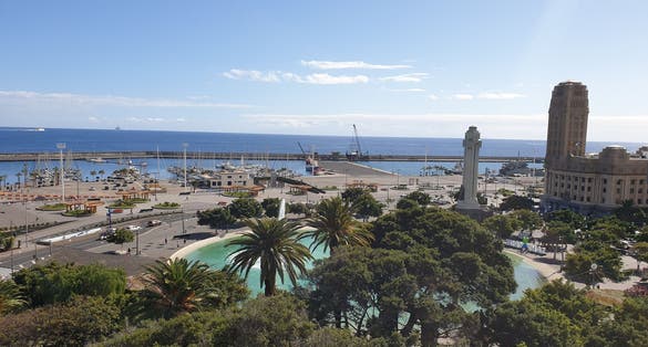 photo of view over Plaza de España in Santa Cruz de Tenerife, Spain.
