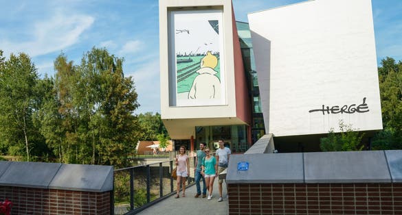 Louvain-la-Neuve, Belgium,Hergé Museum. Hergé is the author of Tintin
