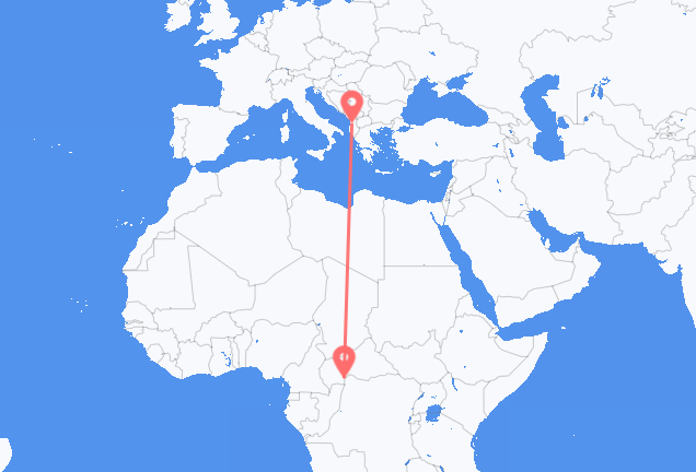 Bangui to Tirana