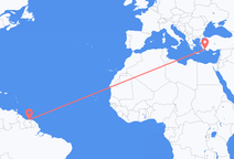 Paramaribo to Dalaman