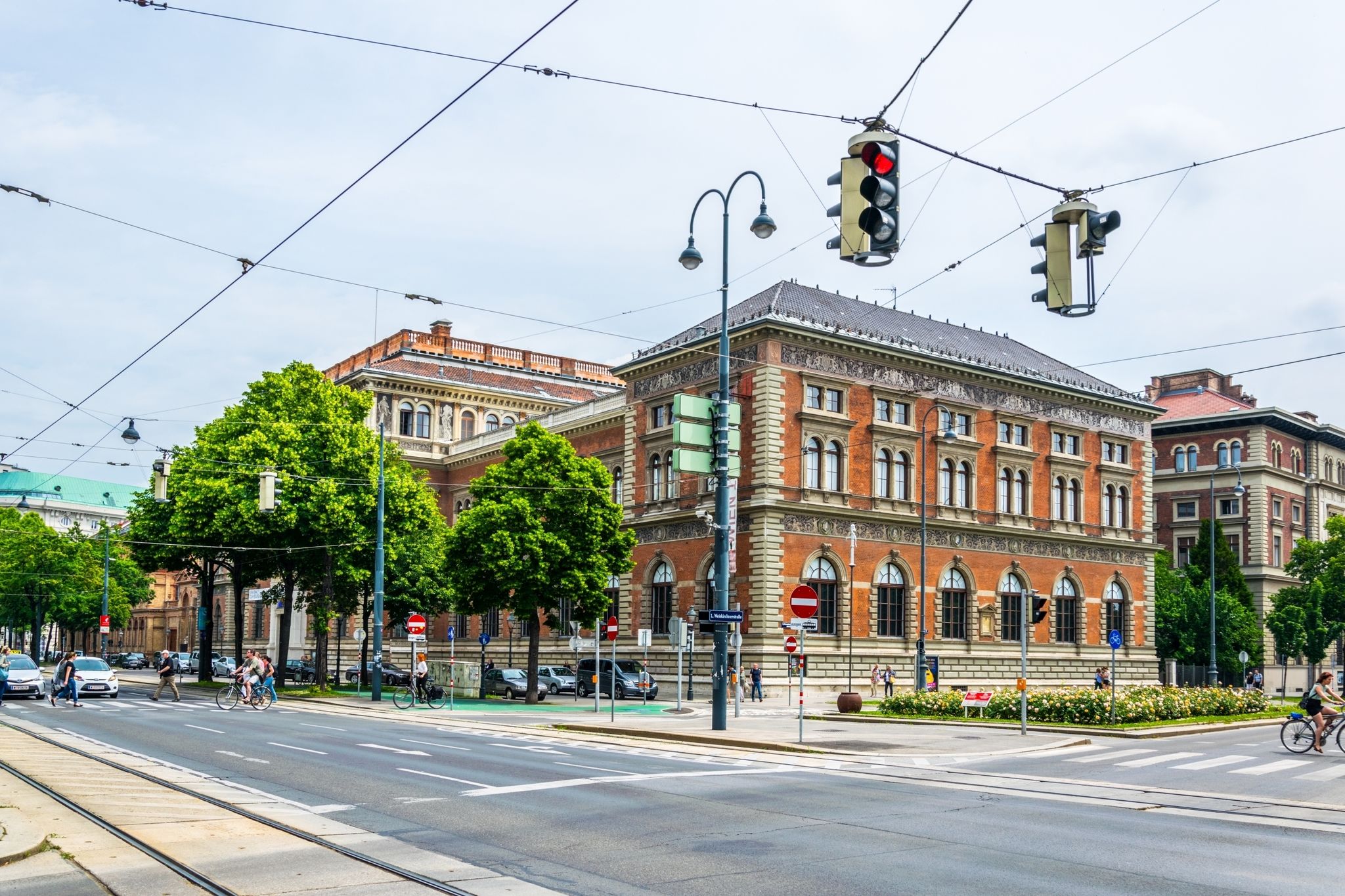 Photo of the view of the Austrian Museum of Applied Arts in original MAK .