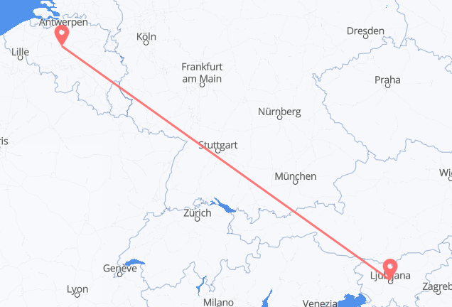 Bruxelles à Ljubljana