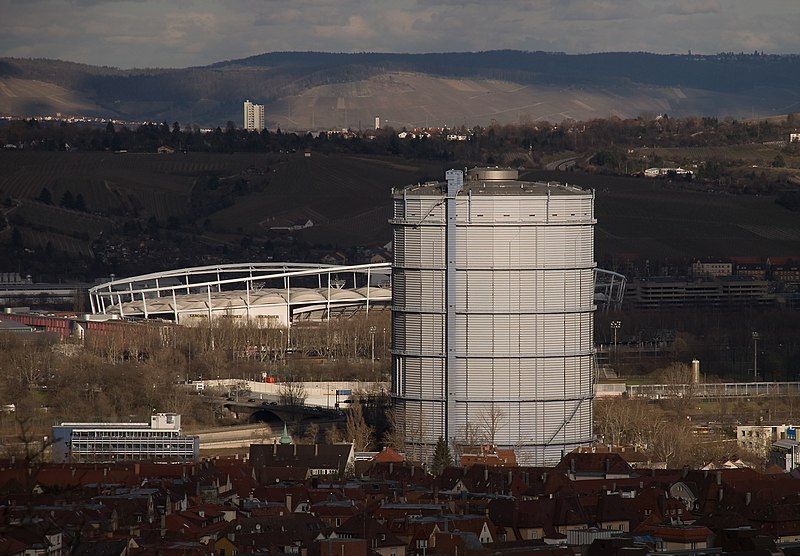 photo of view of Gaskessel Stuttgart-Gaisburg (MAN), stillgelegt am 31. August 2021, Germany.