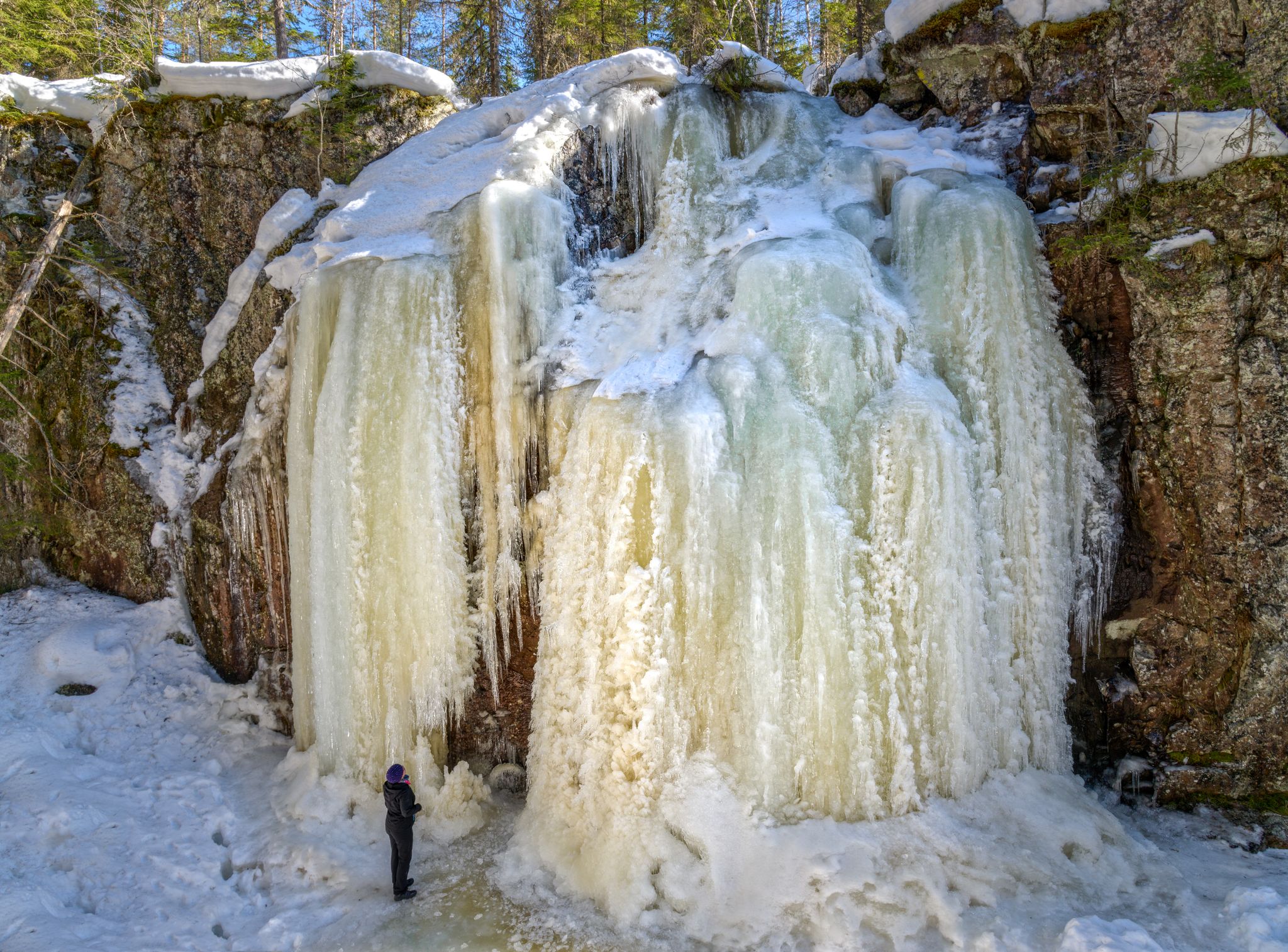 Photo of Hitonhauta the gorge formed during the Ice Age. It is 800 meters long, walls are 10-20 meters high and width 30-40 meters, Laukaa, Finland.