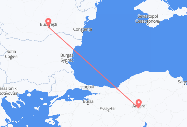 Ankara à Bucarest