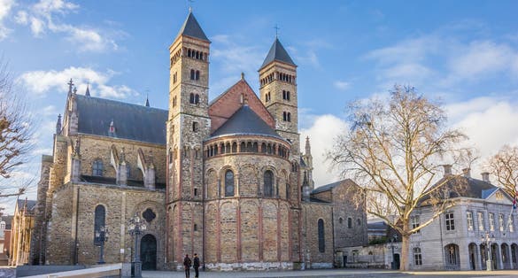 Saint Servatius church at the Vrijthof in Maastricht, Netherlands