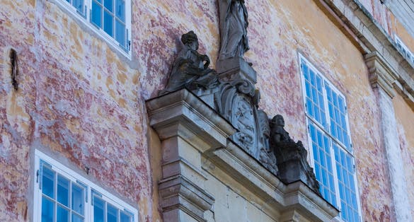 Photo of the facade of town hall of Narva, Estonia