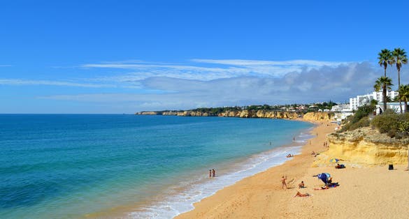 Photo of Armacao De Pera Beach on the Algarve, Portugal.