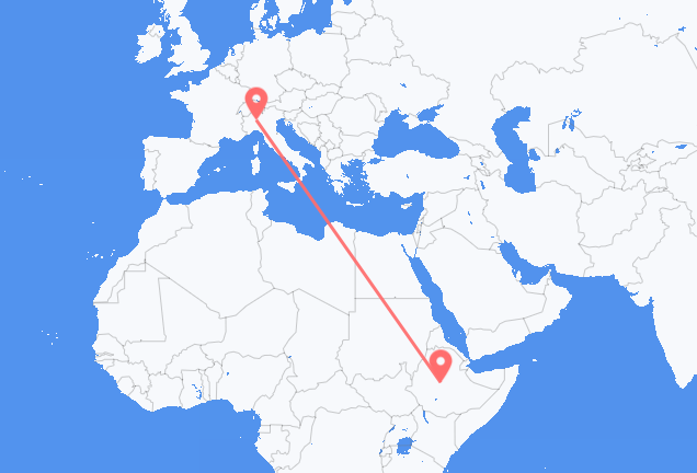 Addis Ababa to Milan