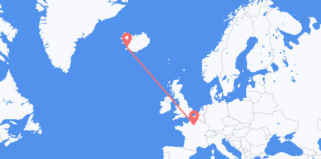 Iceland to France