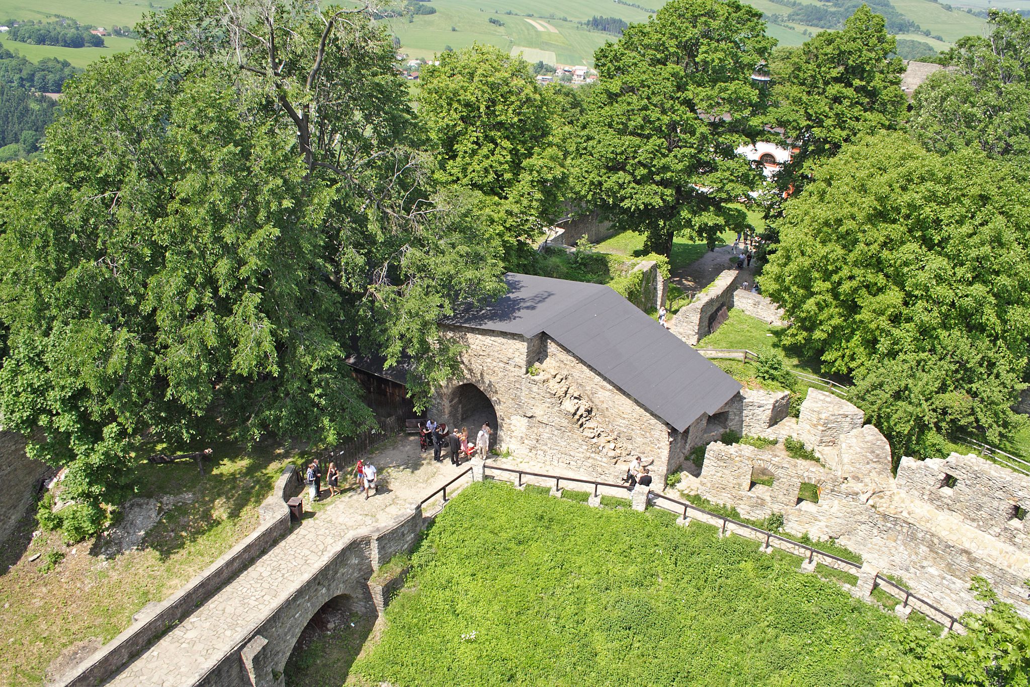 Photo of Castle Hukvaldy one of the largest castle ruins in the Czech Republic.