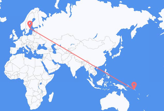Honiara to Stockholm