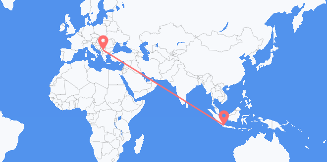 印度尼西亚 到科索沃