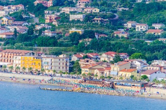 Aerial view of a coast in Agropoli, Italy