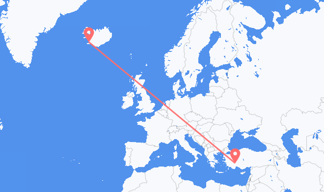 Reykjavik to Isparta