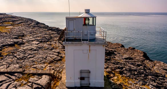 black head lighthouse. Galway, Ireland