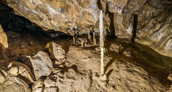Photo of Details within Harmanec Cave in Kremnica Mountains, Slovakia.