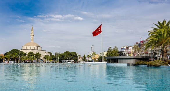  Pool view at city square of Aydin City. Aydin is growing city in Turkey.