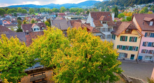 Photo of views from the beautiful city of Aarau, Switzerland.