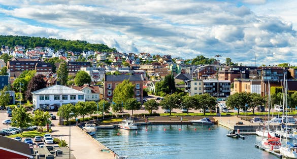 Photo of the ferry terminal at Horten in Norway.