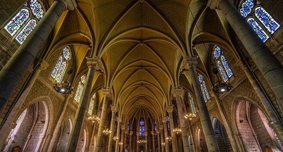 Interior of the basilica.