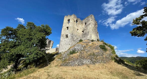 Photo of Brekov castle in eastern Slovakia.