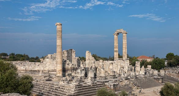 photo of Temple of Apollo in antique city of Didyma , Turkey.