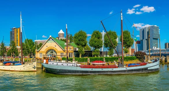 View of the old port of Rotterdam, Netherlands