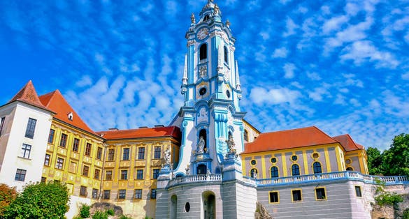 Photo of the medieval town of Durnstein.
